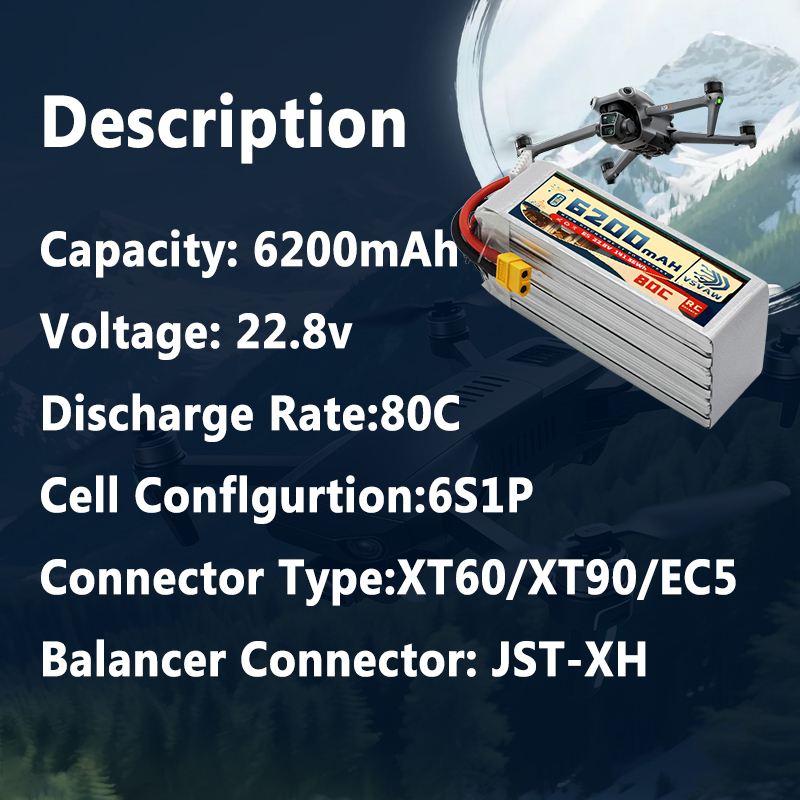Upgraded VSVAW 6S 22.8V 80C/16 - 6S Lipo Battery 22.2V 5000Mah 评论和价格